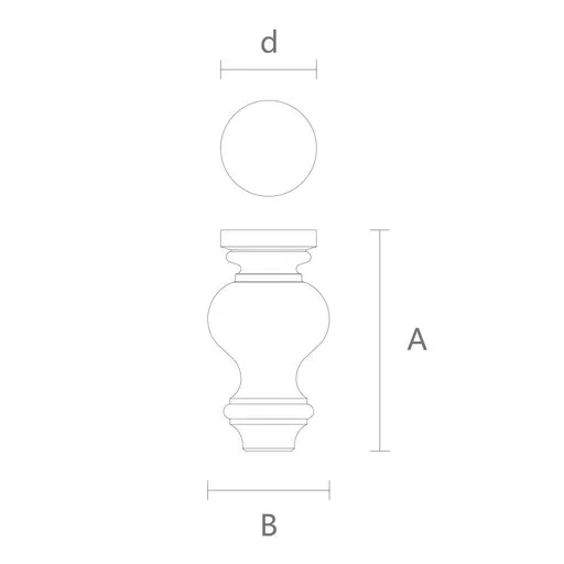 Round furniture legs wooden Midcentury style